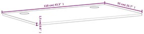 tömör bükkfa íróasztallap 110 x 55 x 1,5 cm