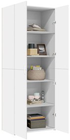 fehér szerelt fa magasszekrény 70 x 42,5 x 185 cm