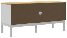 FLORO fehér tömör fenyőfa TV-szekrény 114 x 43 x 55 cm