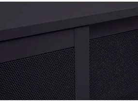 Fekete fém TV-állvány 160x55x45 cm Veep – Unique Furniture