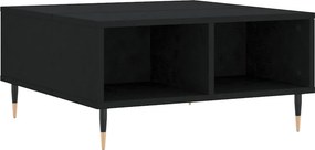 vidaXL fekete szerelt fa dohányzóasztal 60x 60 x 30 cm