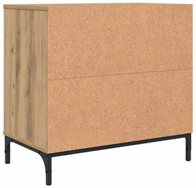 Éjjeli asztal fiókkal kézműves tölgy 63.5 x 36 x 61 cm Faanyag