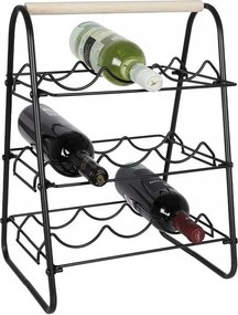 Fém bortartó 9 palack számára