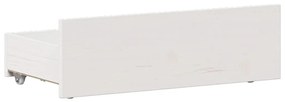 fehér tömör fenyőfa fejtámlás ágykeret matrac nélkül 90x190 cm