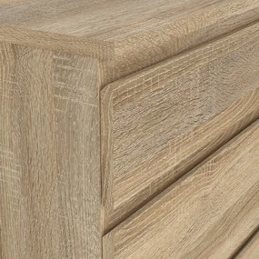 Natúr színű magas komód tölgyfa dekorral 77x107 cm Nova – Tvilum