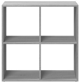 szürke sonoma szerelt fa elválasztó könyvespolc 69,5x29x69,5 cm