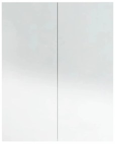 fényes fehér MDF tükrös fürdőszobaszekrény 60 x 15 x 75 cm