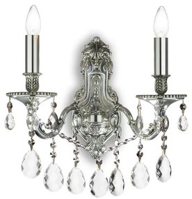 Ideal Lux - Fali kristály lámpa GIOCONDA 2xE14/40W/230V ezüst