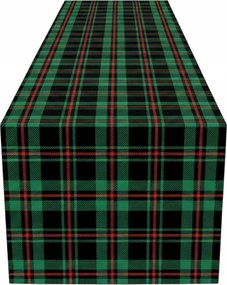 Kockás velúr futópad 40x140 cm asztalra padra velvet velúr Kockás Zöld