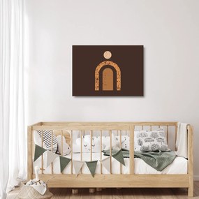 Üveg kép - Narancssárga ívek N⁰3 (70x50 cm)