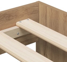 Ágykeret tárolóval kézműves tölgy 234 x 103 x 53.5 cm Faanyag