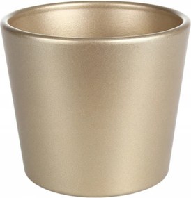 Virágcserép kerámia arany matt 23 cm x 25