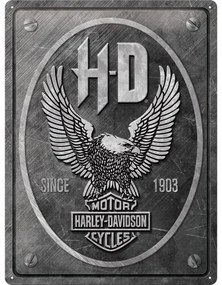 Fém tábla Harley Davidson - Metal Eagle, (30 x 40 cm)