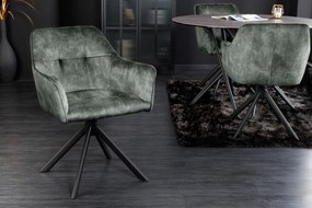 LOFT design bársony szék - zöld