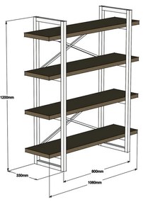 Makro Walnut polcállvány