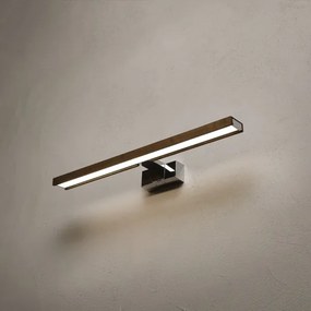Brilagi -LED Fürdőszobai LED tükörvilágítás 3 az 1-ben WOODY MIRROR LED/12W/230V IP44 króm/tölgy-dió