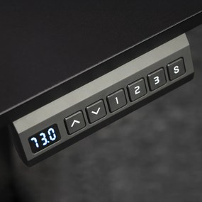 Elektromosan állítható magasságú íróasztal ülő-/állómunkához 120x60 cm fekete Levano Control+