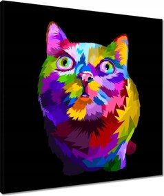 Vászonkép 60x60 Absztrakt macska