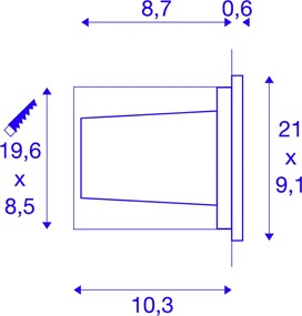 SLV BRICK 233660 Beépíthető lépcsőházi lámpa 1x9.5W/LED 3000K 850LM IP65