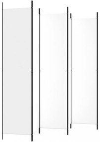 6 paneles fehér szövet térelválasztó 250 x 220 cm