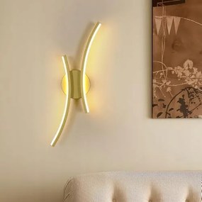 Kinkiet Złota Lampa Liniowa Scienna Led Korytarz Nowoczesna Do Salonu 3000K