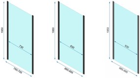 Rea Rapid Swing, zuhanykabin 100 (ajtó) x 80 (fal) x 195 cm, 6mm átlátszó üveg, arany fényes profil, KPL-K5621