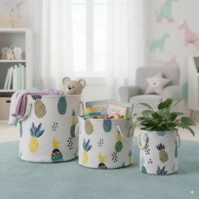 Ananászos tároló kosár 30 x 35 cm - s méret