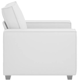 Fotel, Fehér, 59 cm, Műbőr