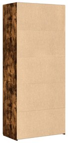 füstös tölgy színű szerelt fa magasszekrény 80 x 42,5 x 185 cm