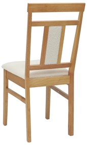 vidaXL Étkezőszék 2 pcs Természetes és világos Tömör fa