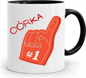 Bögre Fekete Ajándék Lányának Első Számú Nyomtatott Fényképes