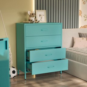 Komód CARLA , 800 x 1015 x 400 mm, Modern: tengerszínű