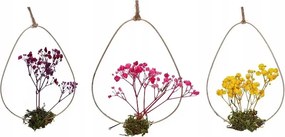 Fém tojás függő színes virággal