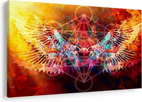Kép - Merkaba szárnyakkal, absztrakció (90x60 cm)