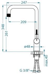 ALVEUS 1150762 - Mosogató csap FLORA 34,8 cm arany