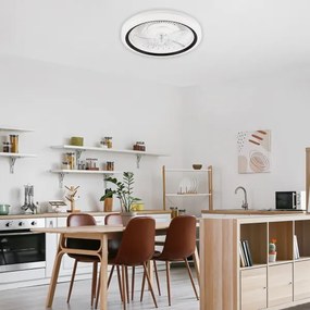 LED Mennyezeti lámpa ventilátorral GEMMA LED/37W/230V fehér + távirányító