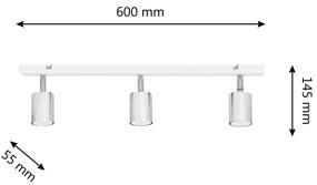 LED Spotlámpa TUNE 3xGU10/4,8W/230V matt króm/fehér