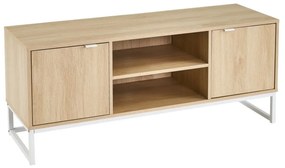 Natúr színű TV-állvány nyírfa dekorral 120x52,5 cm – Casa Selección