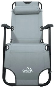 Összecsukható állítható szék szürke/fekete