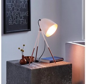 Eglo 49727 - Asztali lámpa CHESTER 1xE27/60W/230V fehér/réz