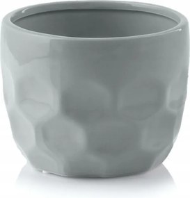 Virágcserép dekoratív 12 cm szürke 1 db