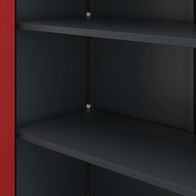 Fém iratszekrény JAN II, 1150 x 185 x 400 mm, antracit-piros