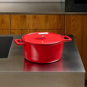 Indukciós tűzhelyhez alkalmas öntöttvas lábas fedővel 5,5 l Mattia 3.0 – FABINI