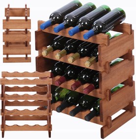 Bortartó állvány moduláris palacktartó 4x4 nyomógombos szerelés szerszám nélkül