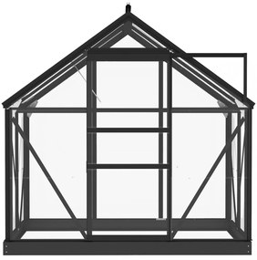 antracitszürke üveg és alumínium melegház 155 x 103 x 191 cm