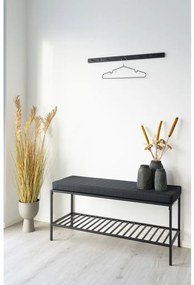 Vita fogas, acél, fekete 70x4x4 cm