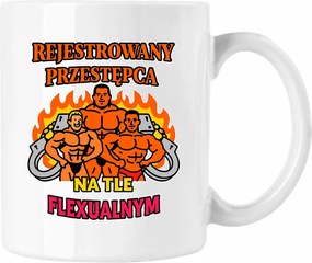 Bögre Flexuális vicc Edzőterem Fehér 330ml