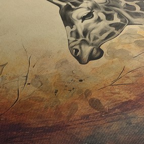 Kép - Zsiráf, festmény (70x50 cm)