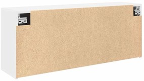 fehér szerelt fa fali fürdőszobaszekrény 100x25x40 cm