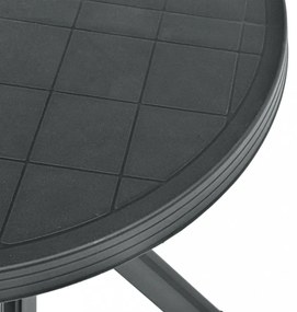 antracitszürke műanyag bisztróasztal Ø70 cm
